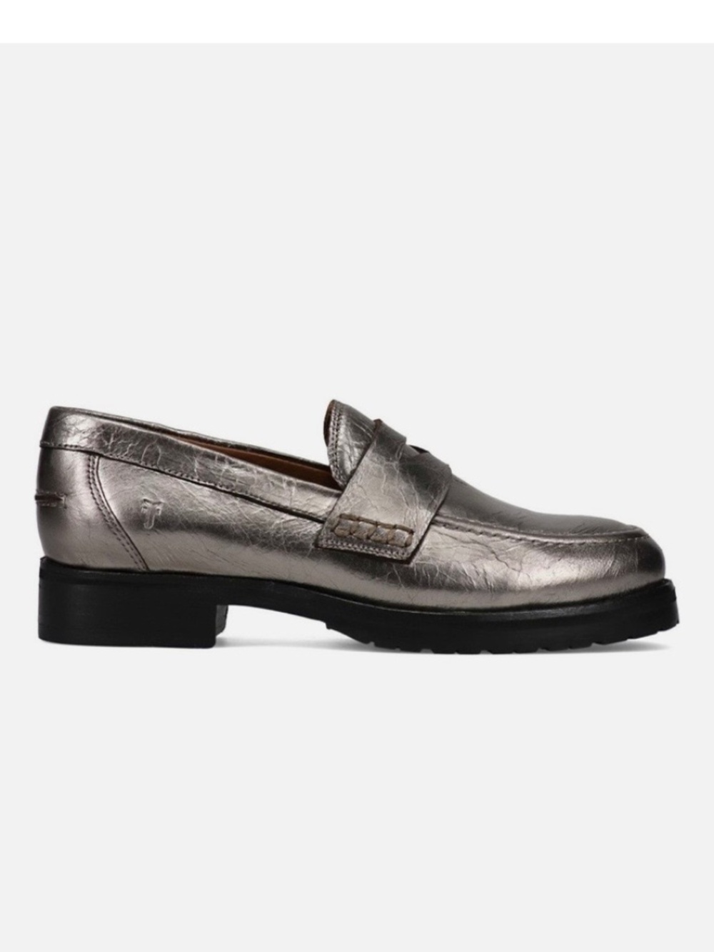 FRYE MELISSA LOAFER DARK PEWDER LEATHER US 7 EU 37.5 NIB.
